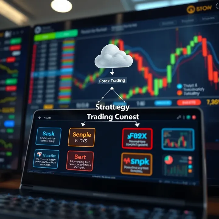 Diagram illustrating key forex trading concepts and strategy flow