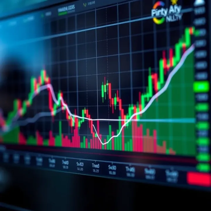 Chart illustrating common trend continuation patterns in the Nifty index demonstrating bullish and bearish momentum