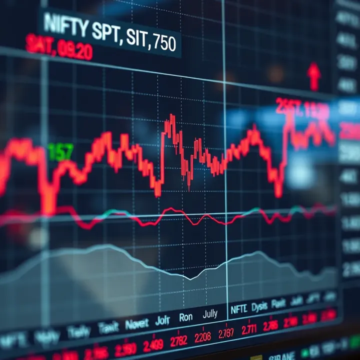 Graph illustrating the movement of Nifty index options with key strike prices and expiration dates
