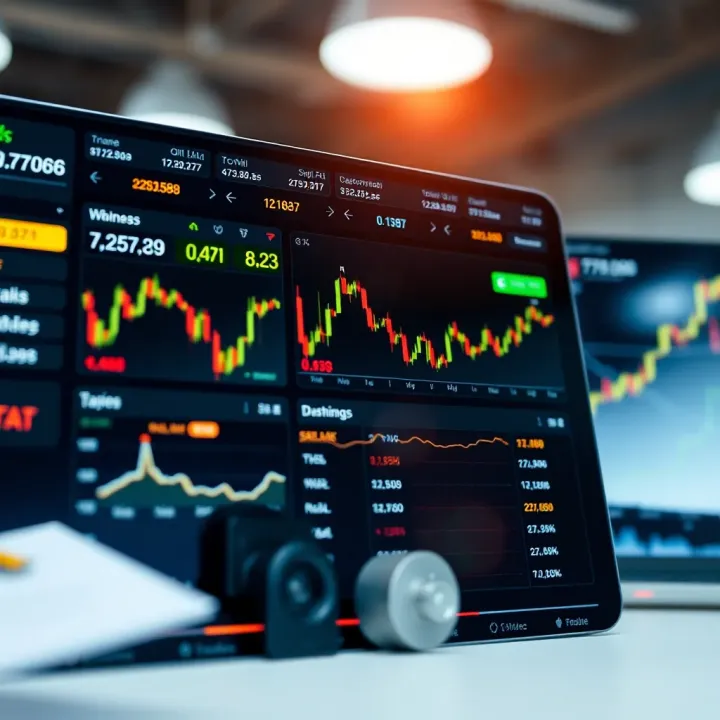 Dashboard view of oil trading app showing live market prices and trading options