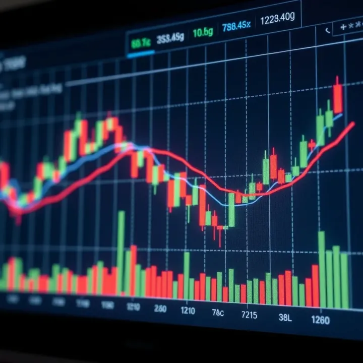 Graph illustrating continuation chart patterns suggesting the persistence of current market trends